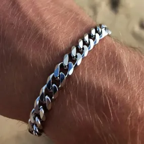 New Fashion Cuban Chain Mens Bracelet Classic Stainless Steel 3/5/7mm Width Chain Bracelets for Men Gift pulseira masculina
