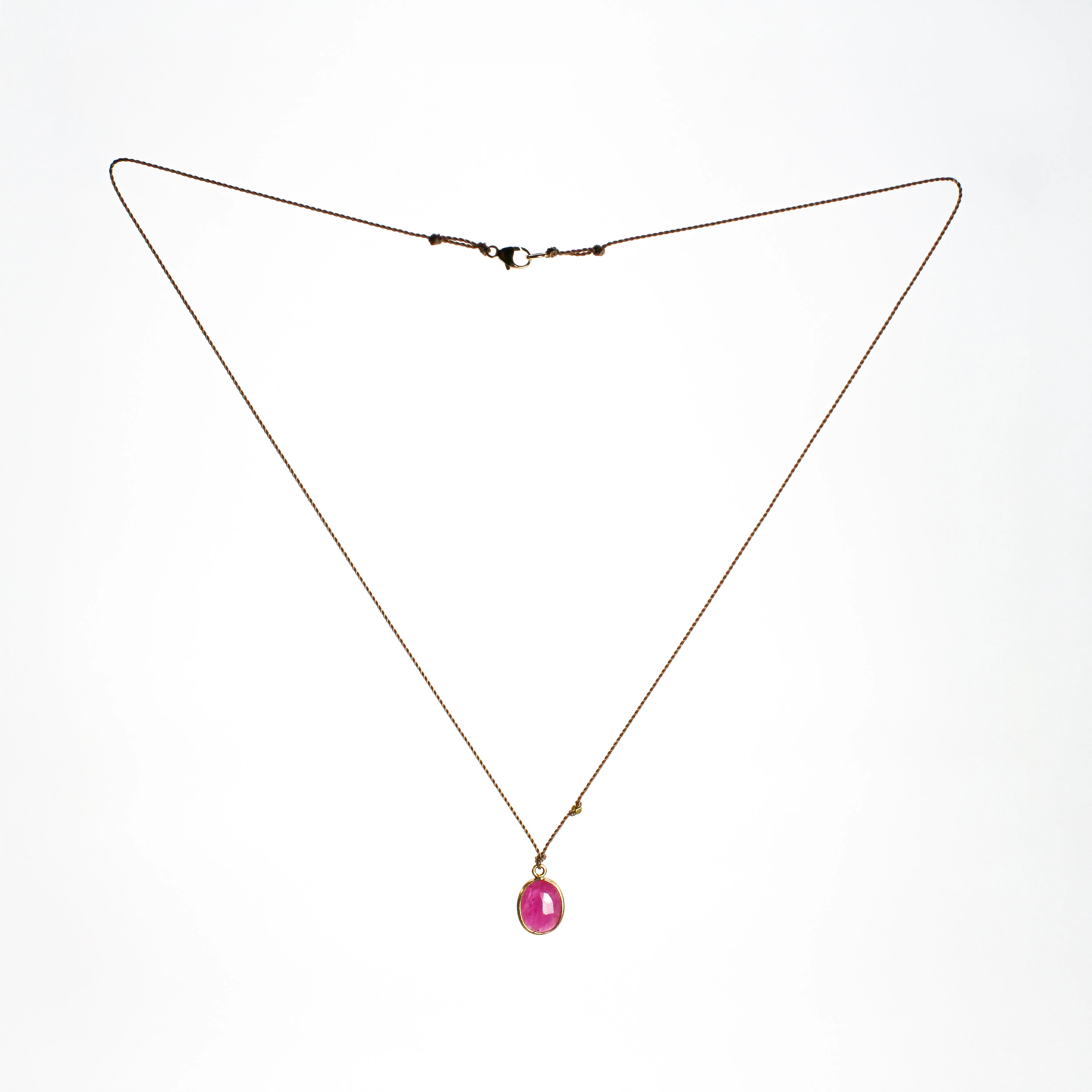 NEW! Ruby Necklace with 18k Gold by Margaret Solow