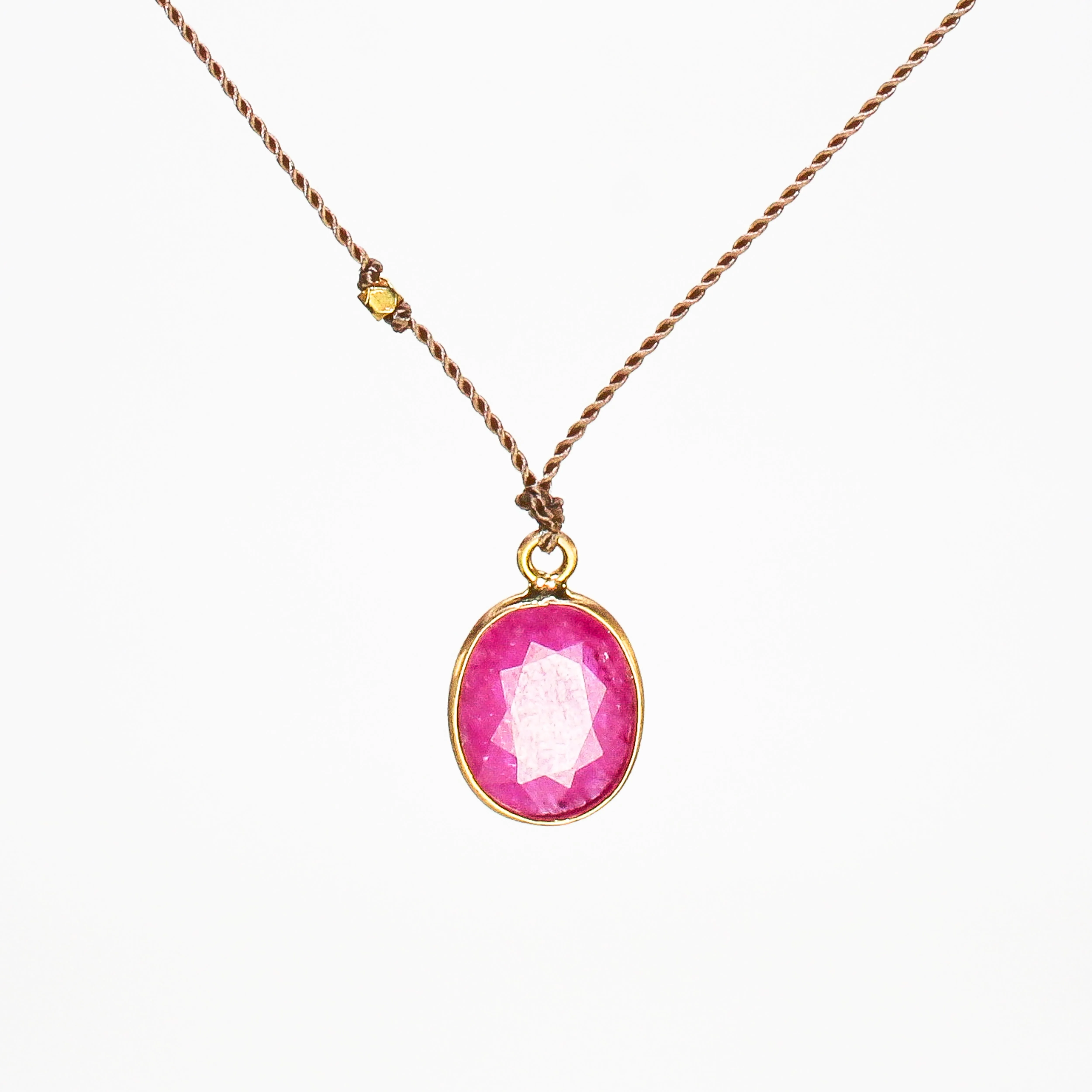 NEW! Ruby Necklace with 18k Gold by Margaret Solow