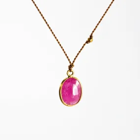 NEW! Ruby Necklace with 18k Gold by Margaret Solow