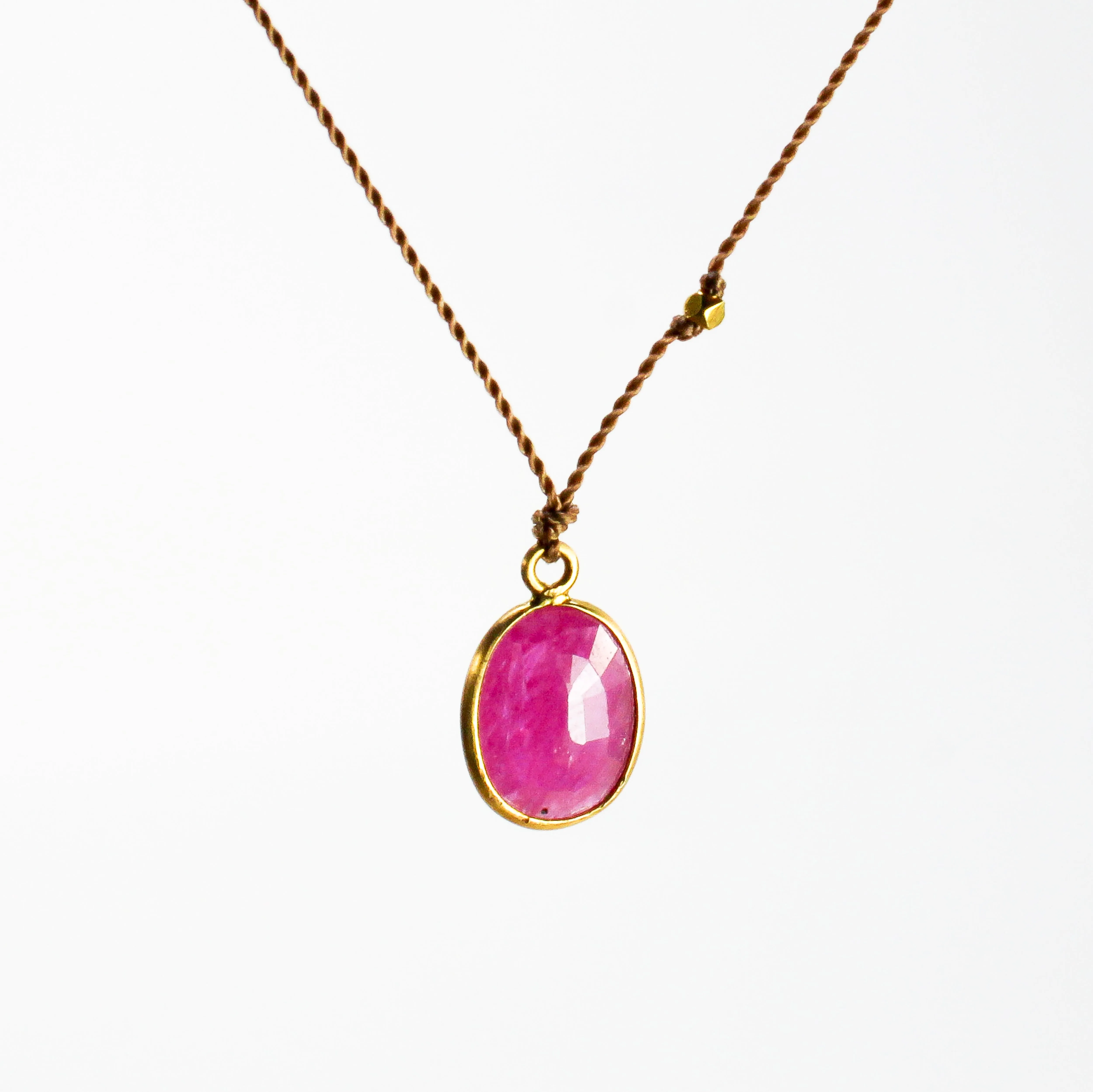 NEW! Ruby Necklace with 18k Gold by Margaret Solow