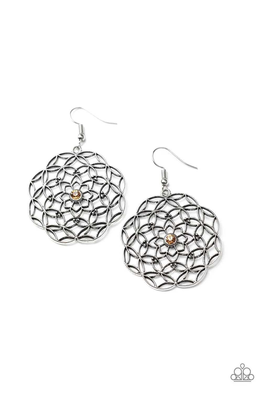 Open Door Jewelry - Botanical Bash - Brown Earrings - Paparazzi Accessories