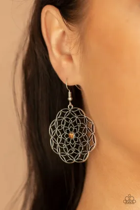 Open Door Jewelry - Botanical Bash - Brown Earrings - Paparazzi Accessories