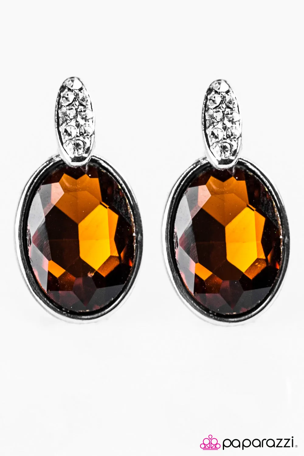 Open Door Jewelry - Come WALTZ May - Brown Post Post Earrings - Paparazzi Accessories