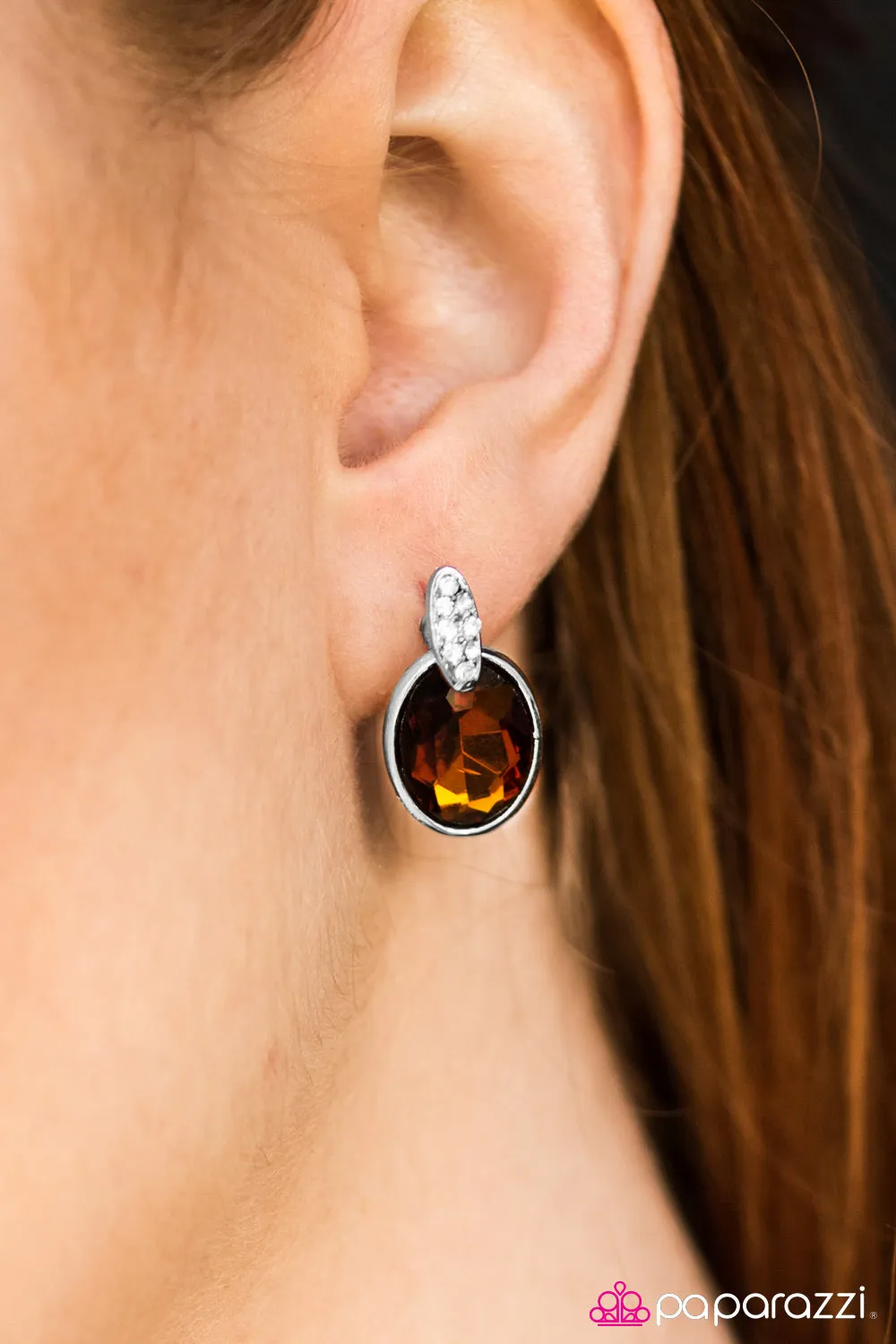 Open Door Jewelry - Come WALTZ May - Brown Post Post Earrings - Paparazzi Accessories