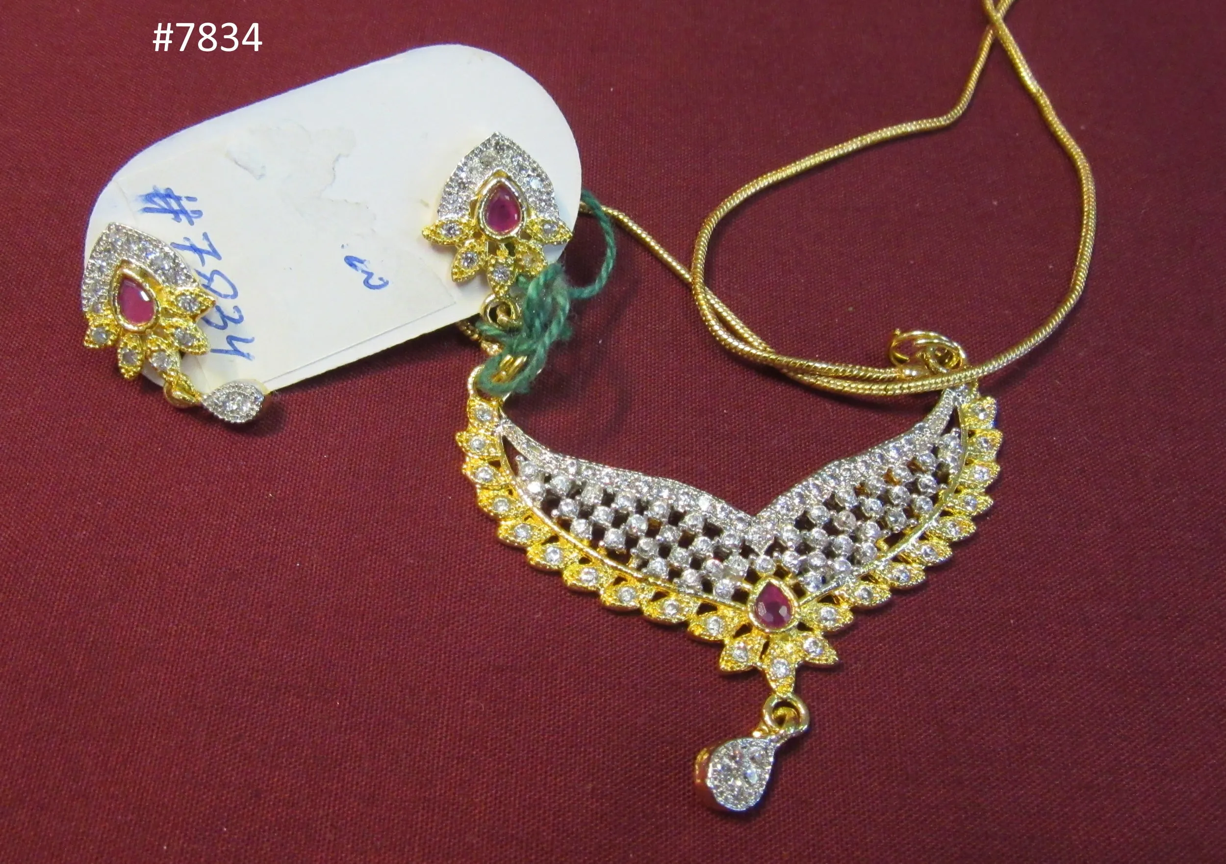 Pendant 7834 Indian Pendant Set Necklace