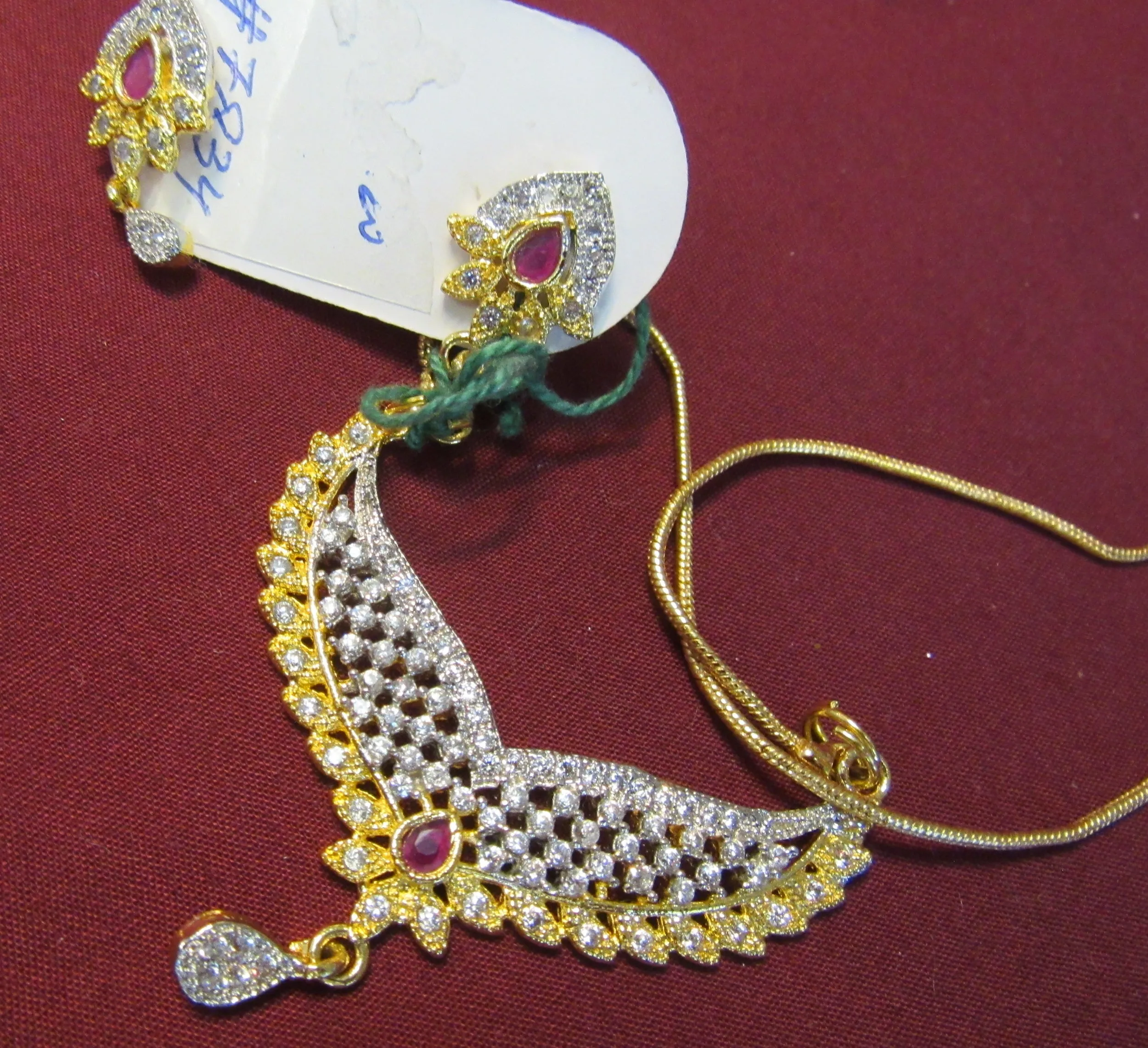 Pendant 7834 Indian Pendant Set Necklace