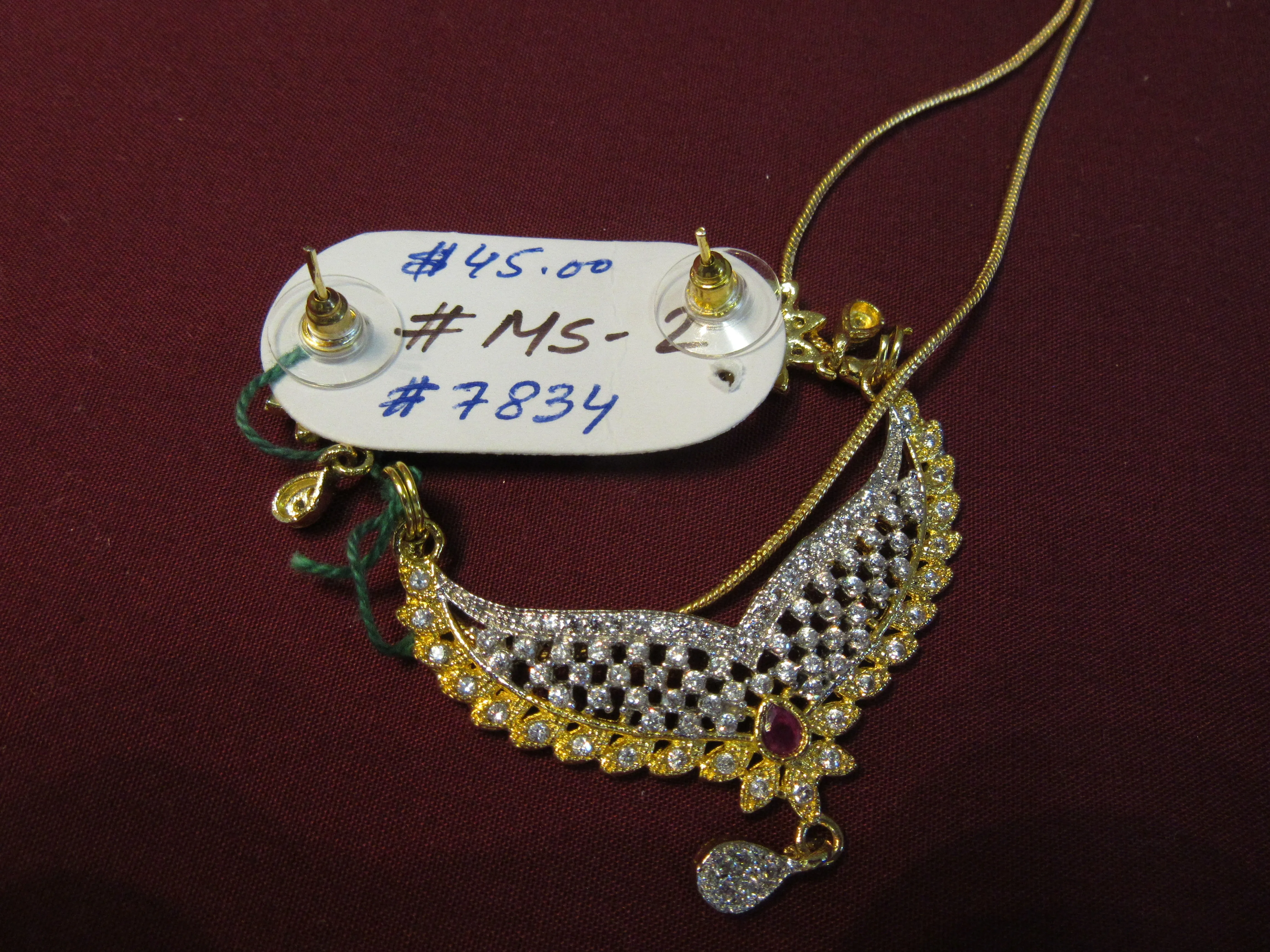 Pendant 7834 Indian Pendant Set Necklace