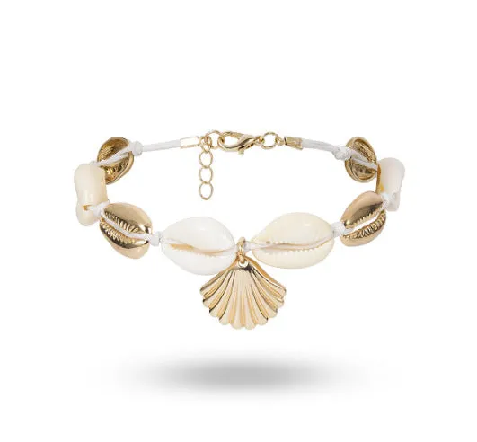 Personalized Simple Natural Shell Bracelet Hand-Woven Rope Creative Bracelet Necklace Couple Jewelry