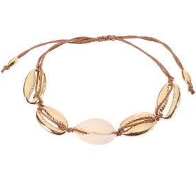 Personalized Simple Natural Shell Bracelet Hand-Woven Rope Creative Bracelet Necklace Couple Jewelry