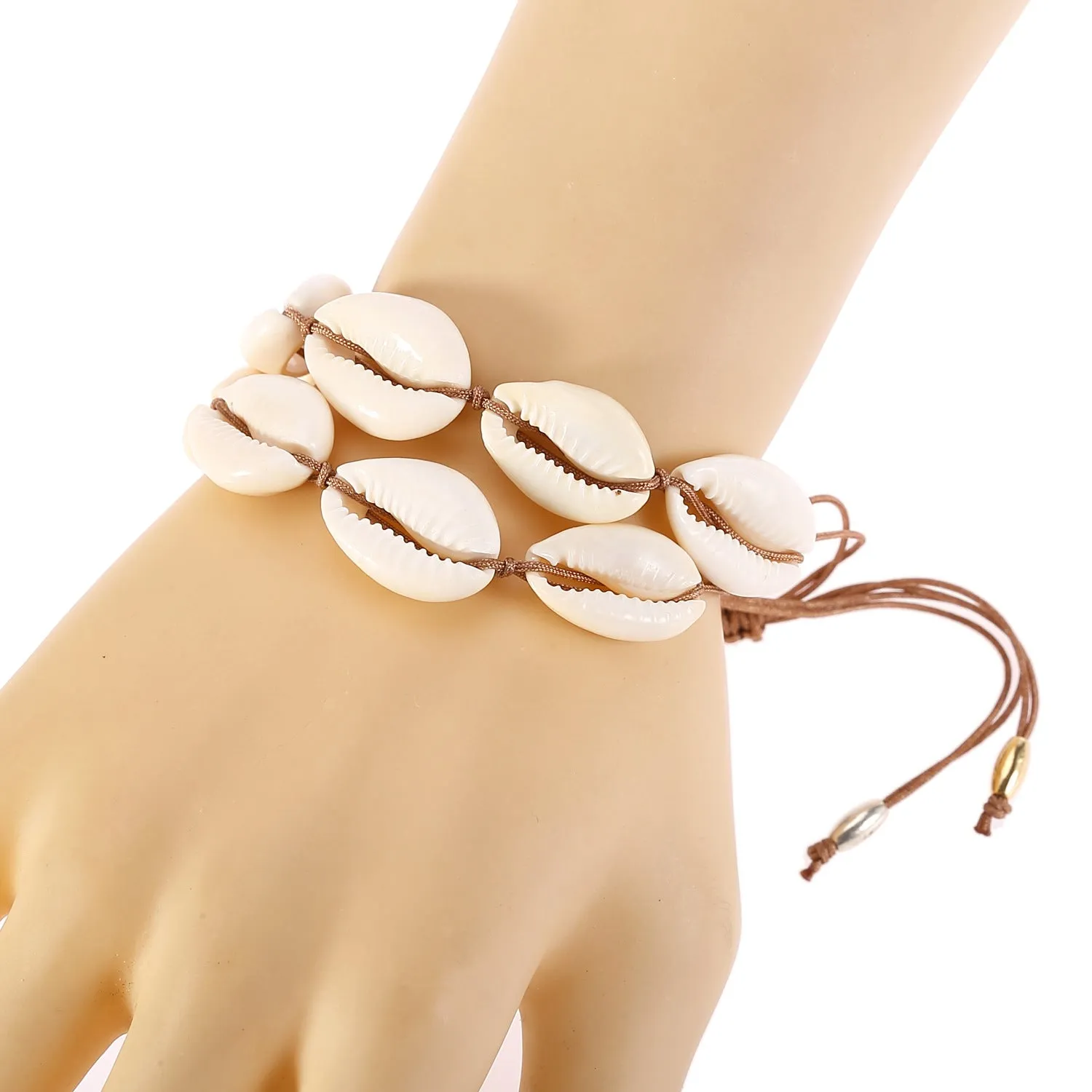 Personalized Simple Natural Shell Bracelet Hand-Woven Rope Creative Bracelet Necklace Couple Jewelry