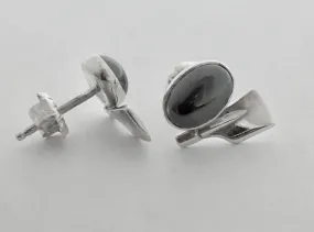 Petite Rowing Blades with Hematite Earrings Made by Rubini Jewelers.