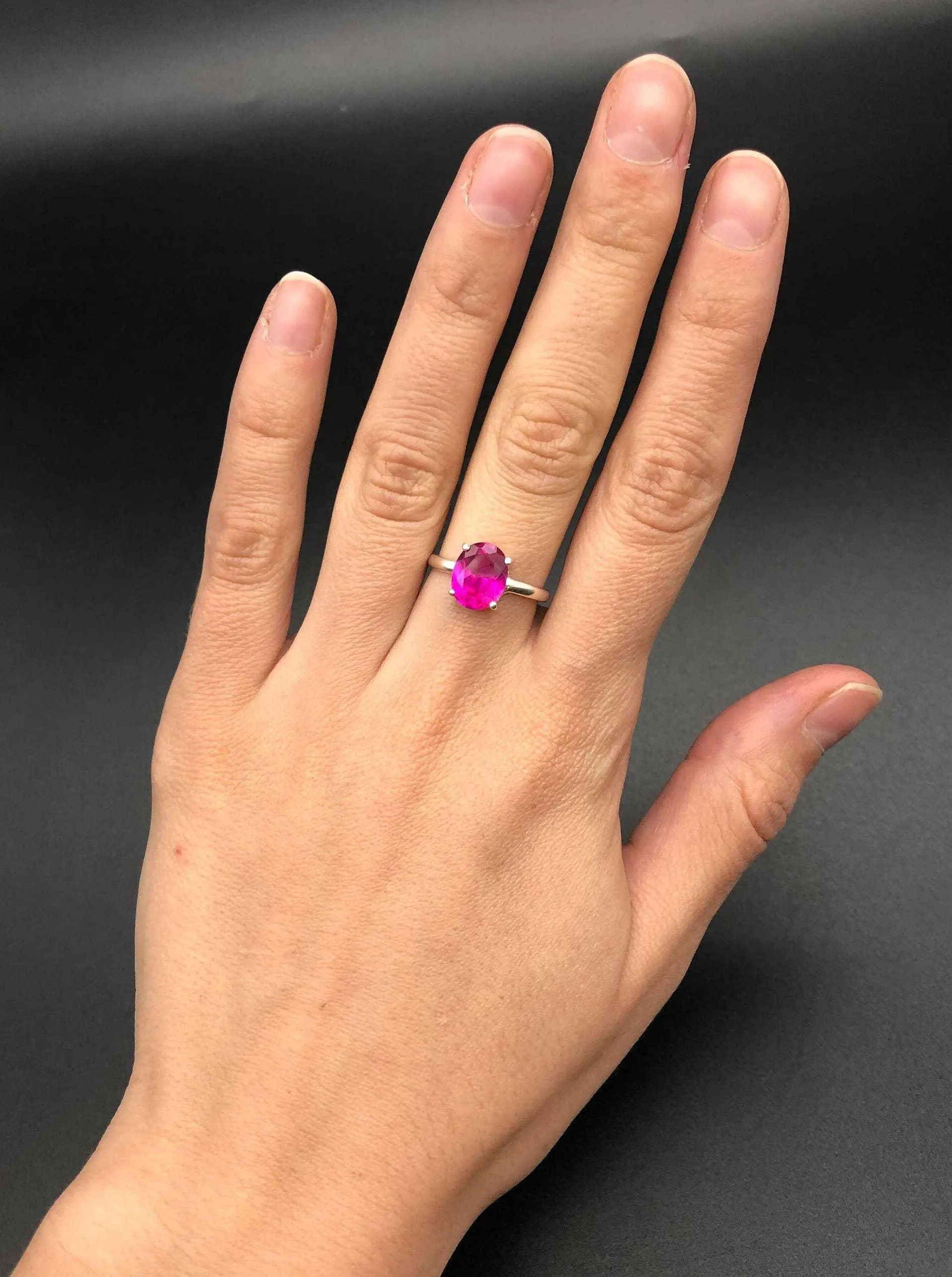 Pink Promise Ring - Alexandrite Ring - Classic Solitaire Ring