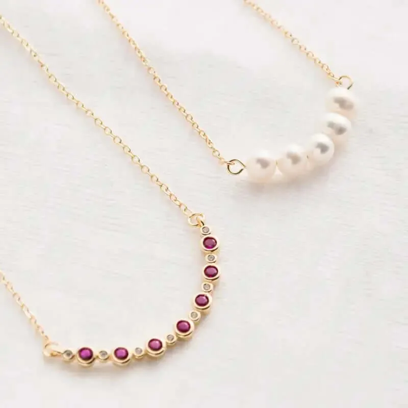 Pink Tourmaline Ruby Necklace