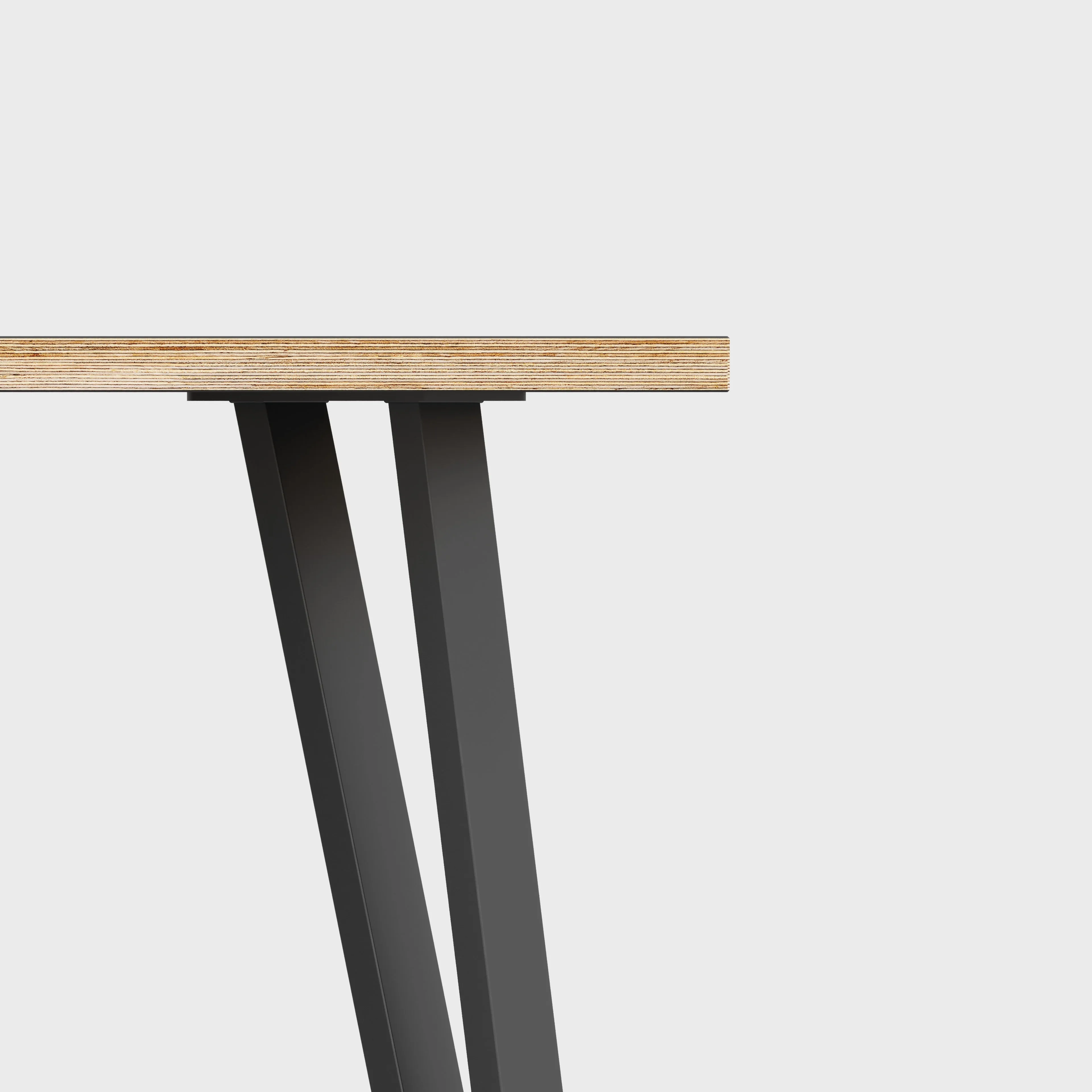 Plywood Desk with Black Box Hairpin Legs - Formica Night Sea Blue - 1200(w) x 600(d) x 735(h)