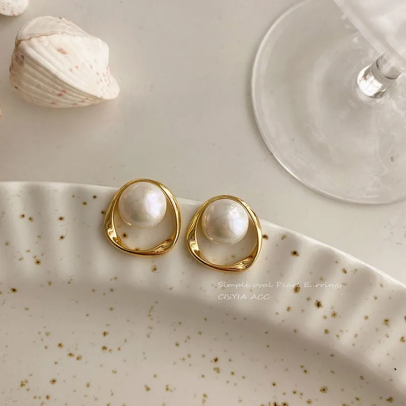 Pre Order:  Oval Twisted Loop Earrings