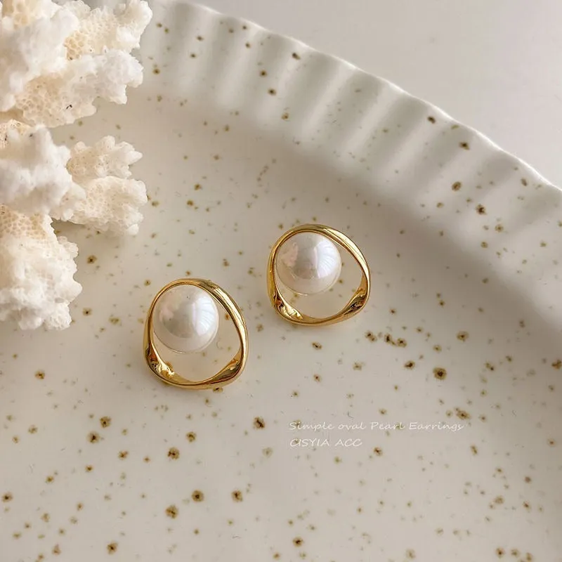 Pre Order:  Oval Twisted Loop Earrings