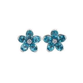 "Sophia" SWISS BLUE TOPAZ STUDS
