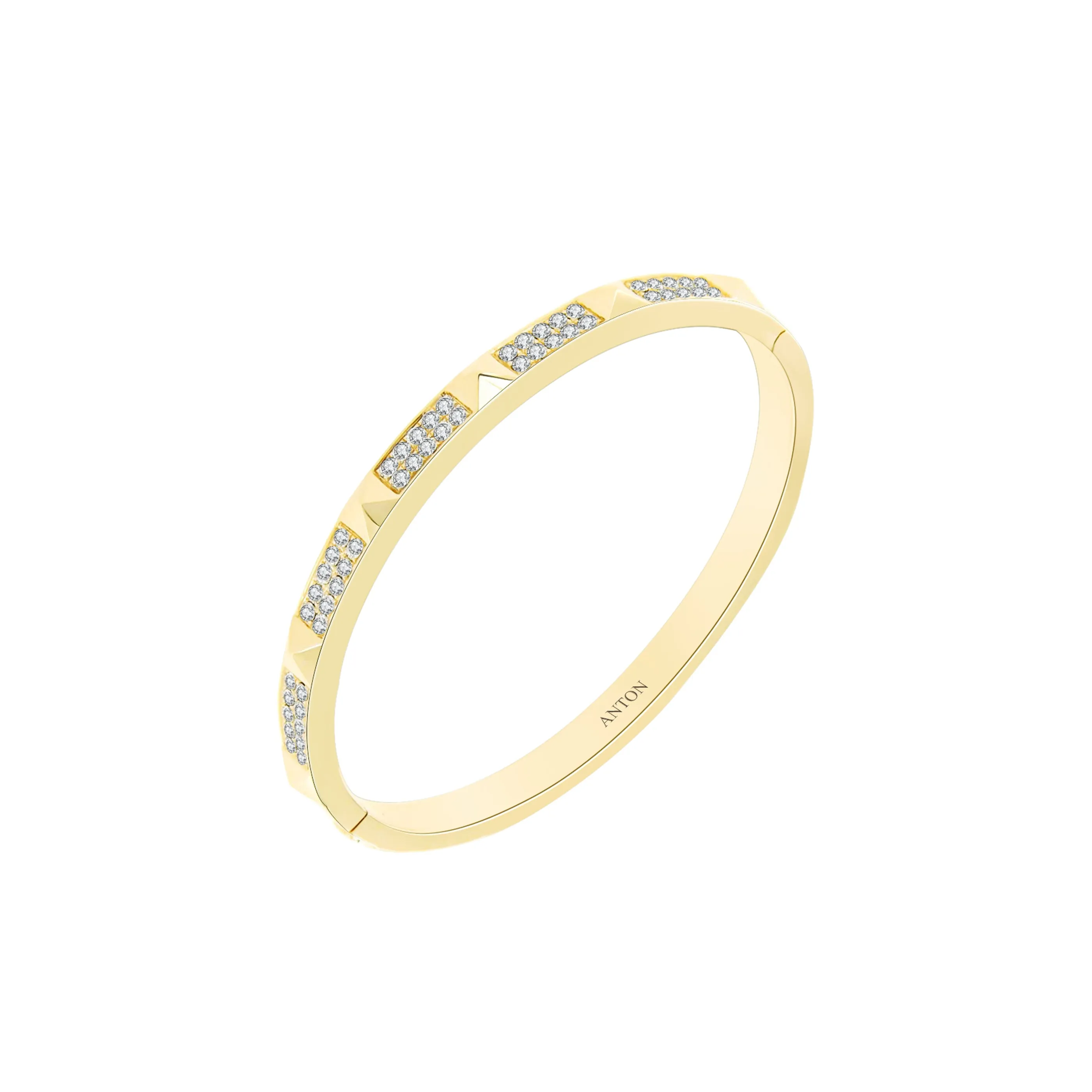 R.08® Deux Toddler Diamond Bangle | Yellow Gold
