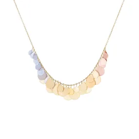 Rainbow Petals Arc Necklace
