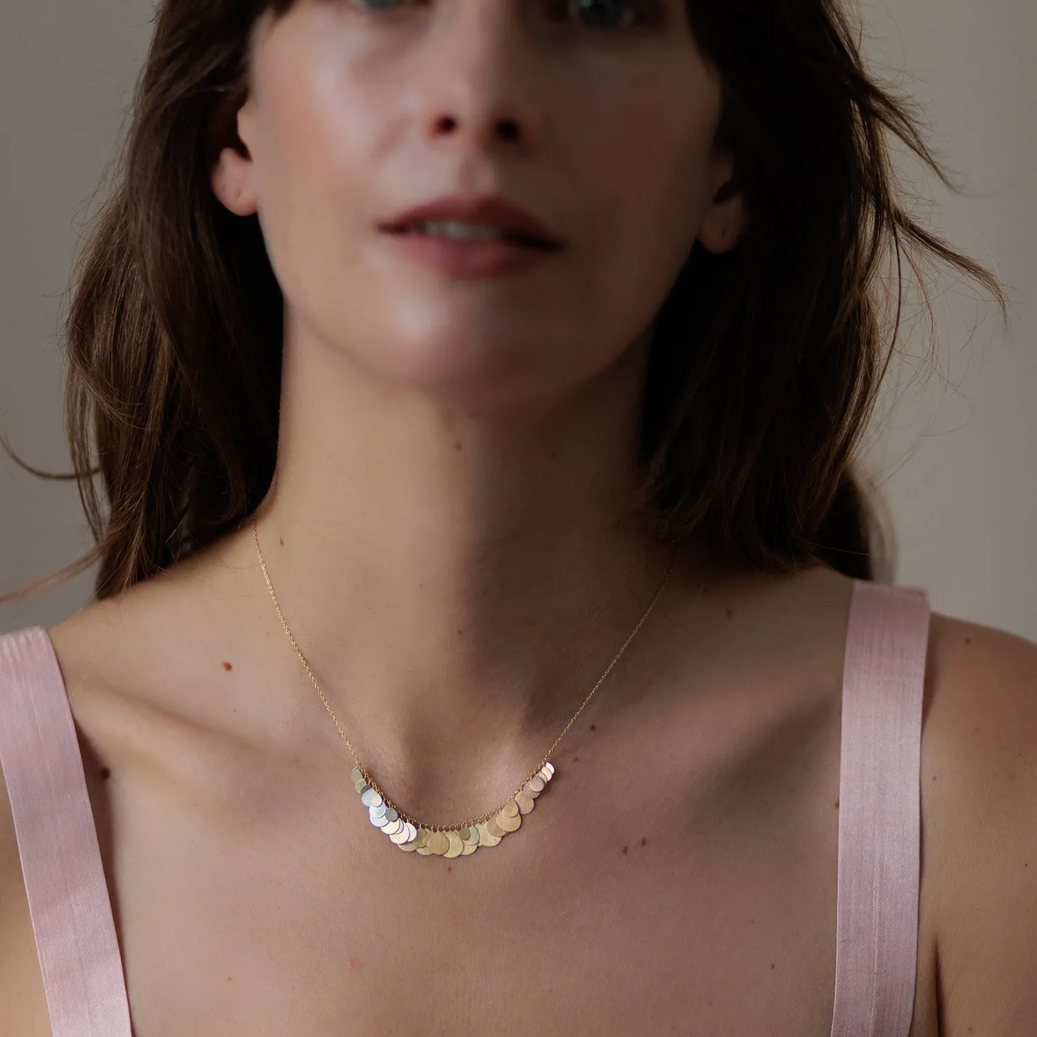 Rainbow Petals Arc Necklace