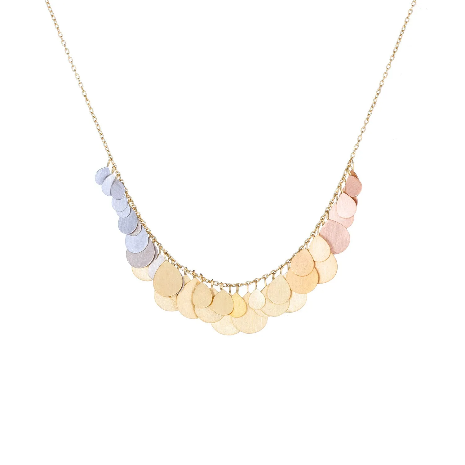 Rainbow Petals Arc Necklace