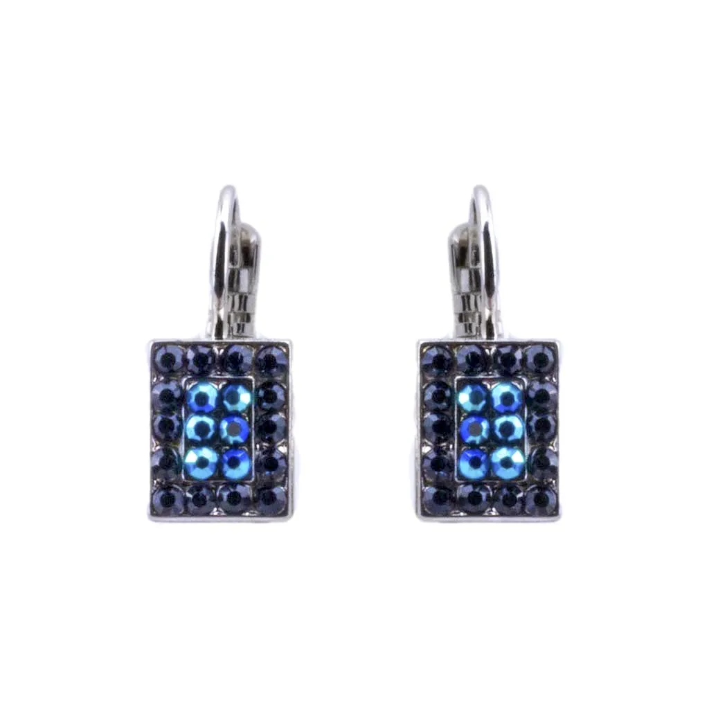 Rectangle Pavé Leverback Earrings in "Fairytale" *Custom*