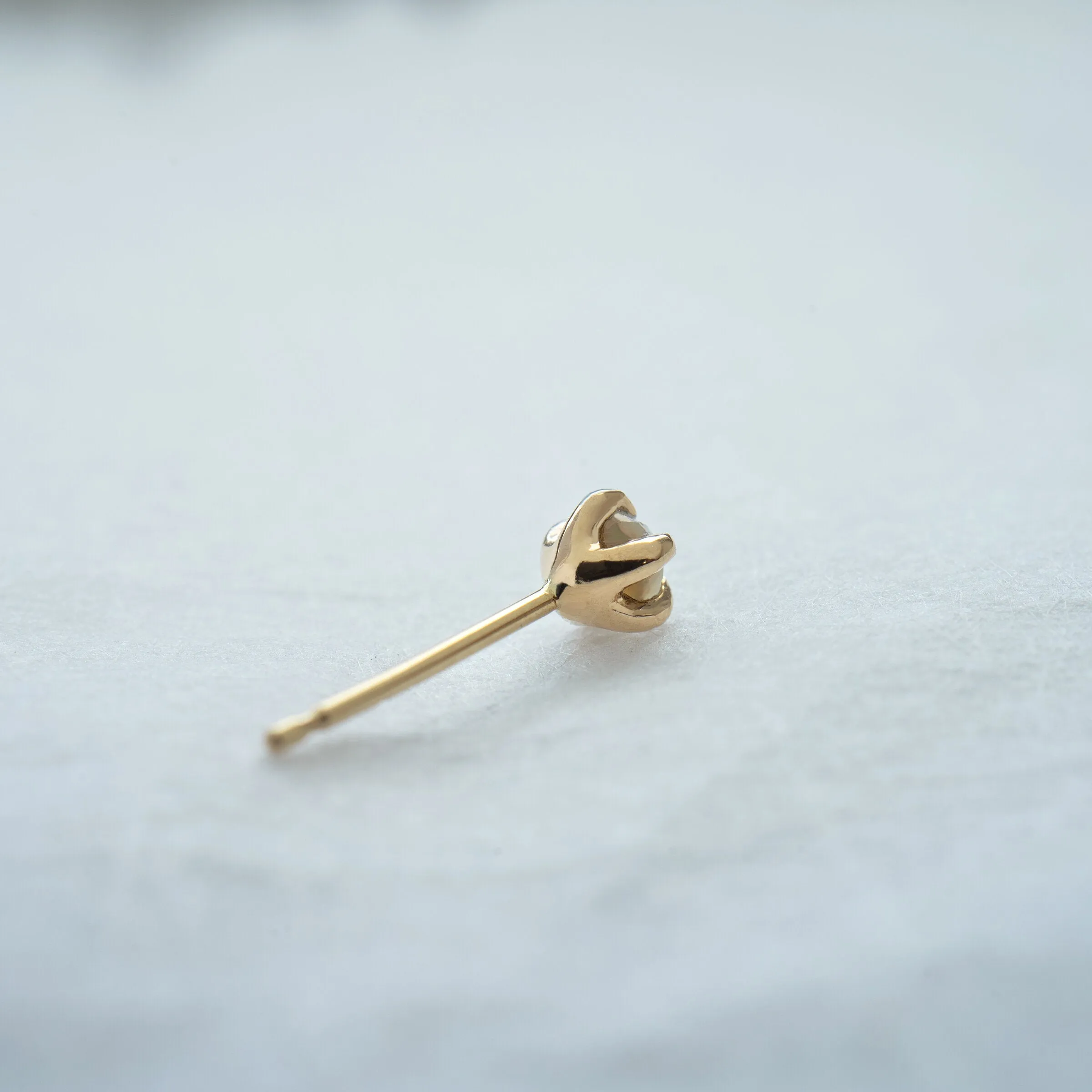 Rose Cut Diamond Moondew Stud