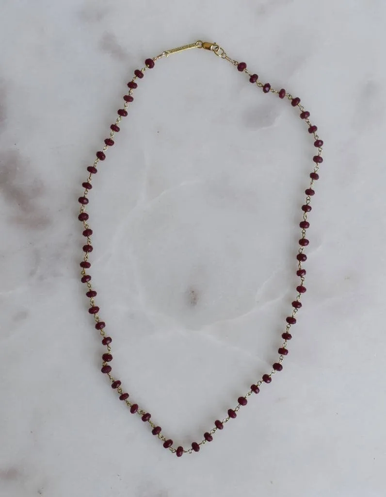 Ruby Multi Wrap Necklace