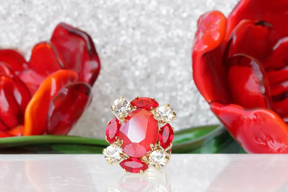RUBY RED RING