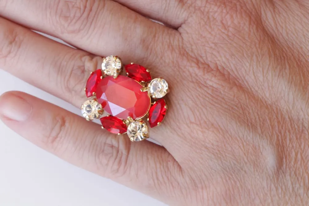 RUBY RED RING