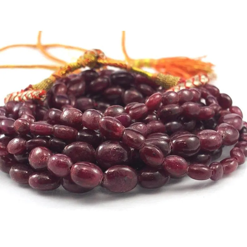 Ruby Smooth Oval Strand