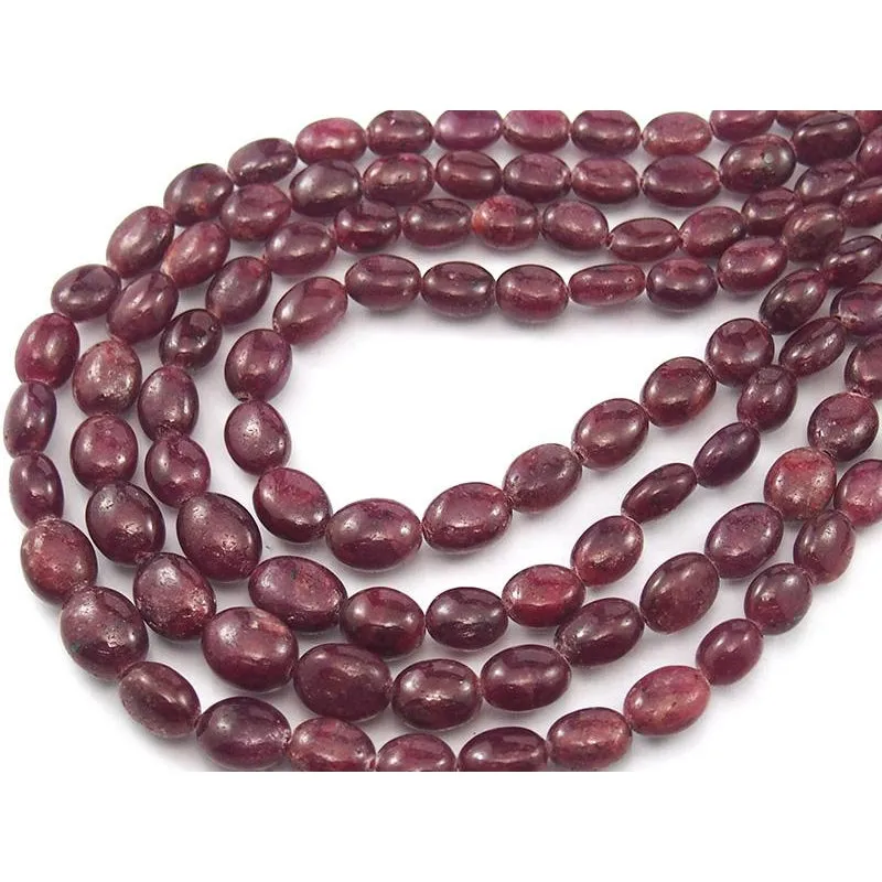 Ruby Smooth Oval Strand
