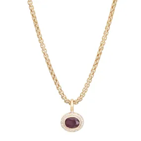Ruby Tulip Pendant Necklace