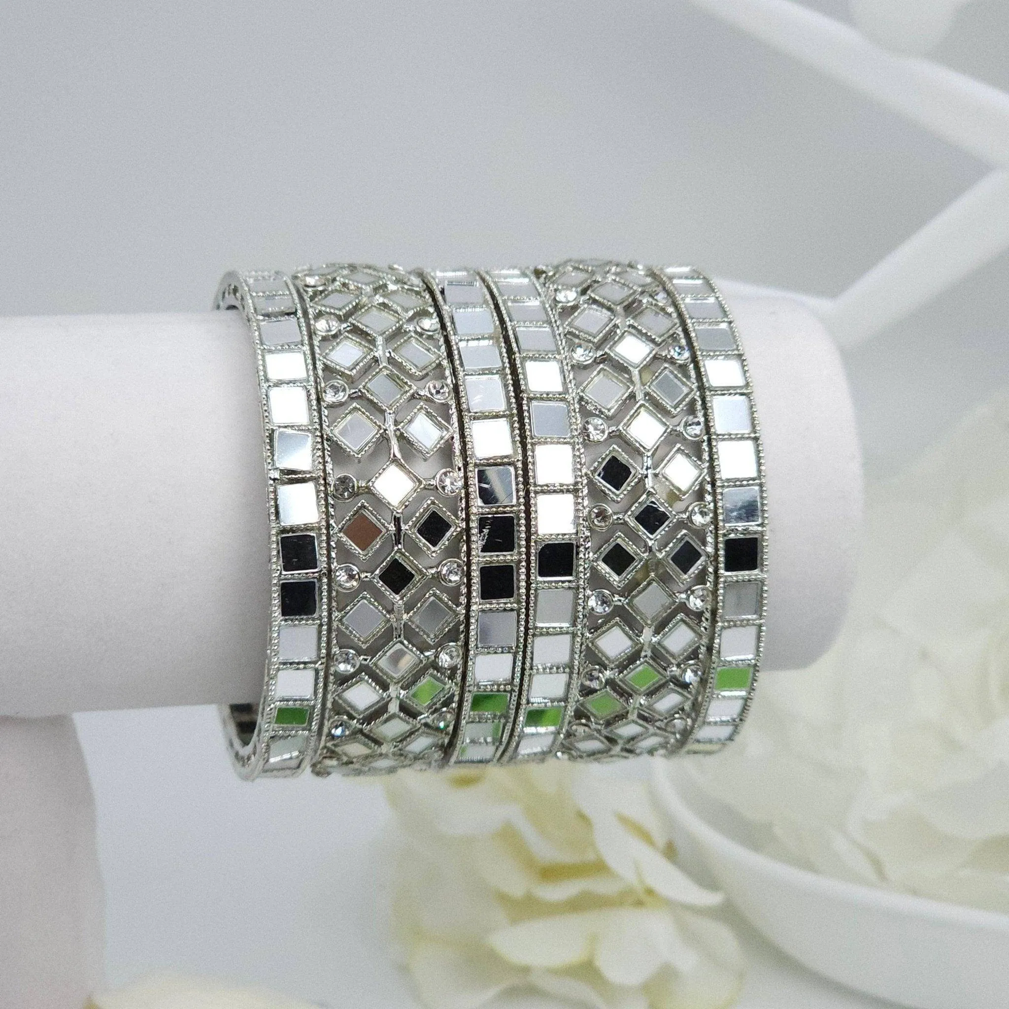 Set of 6 Mirror Bangles