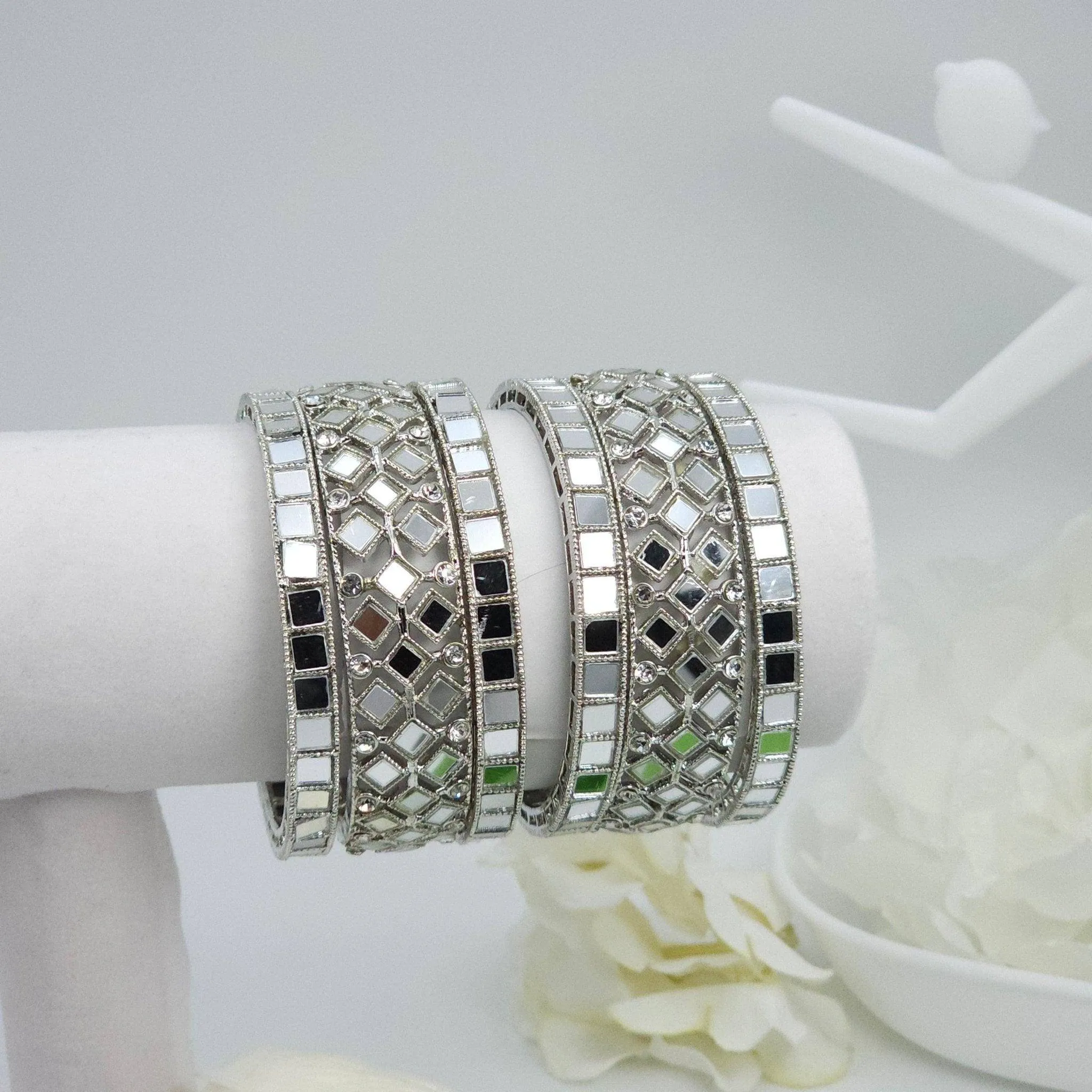 Set of 6 Mirror Bangles