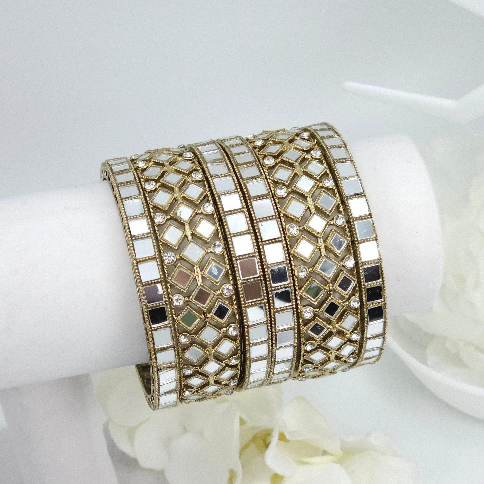 Set of 6 Mirror Bangles