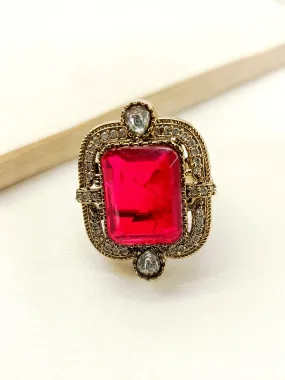 Sharanya Ruby Victorian Finger Ring