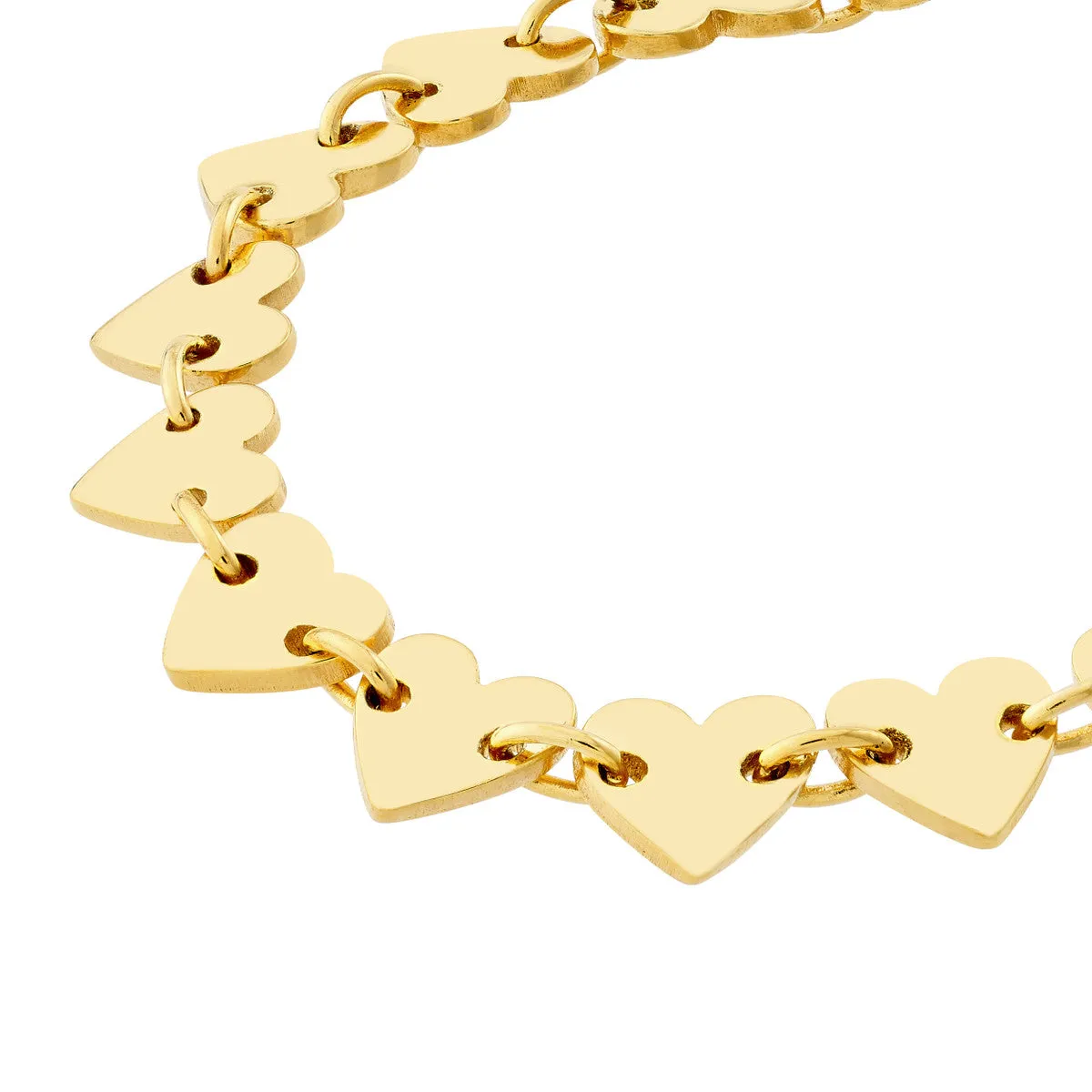 Side By Side Heart Station Bracelet 4690100