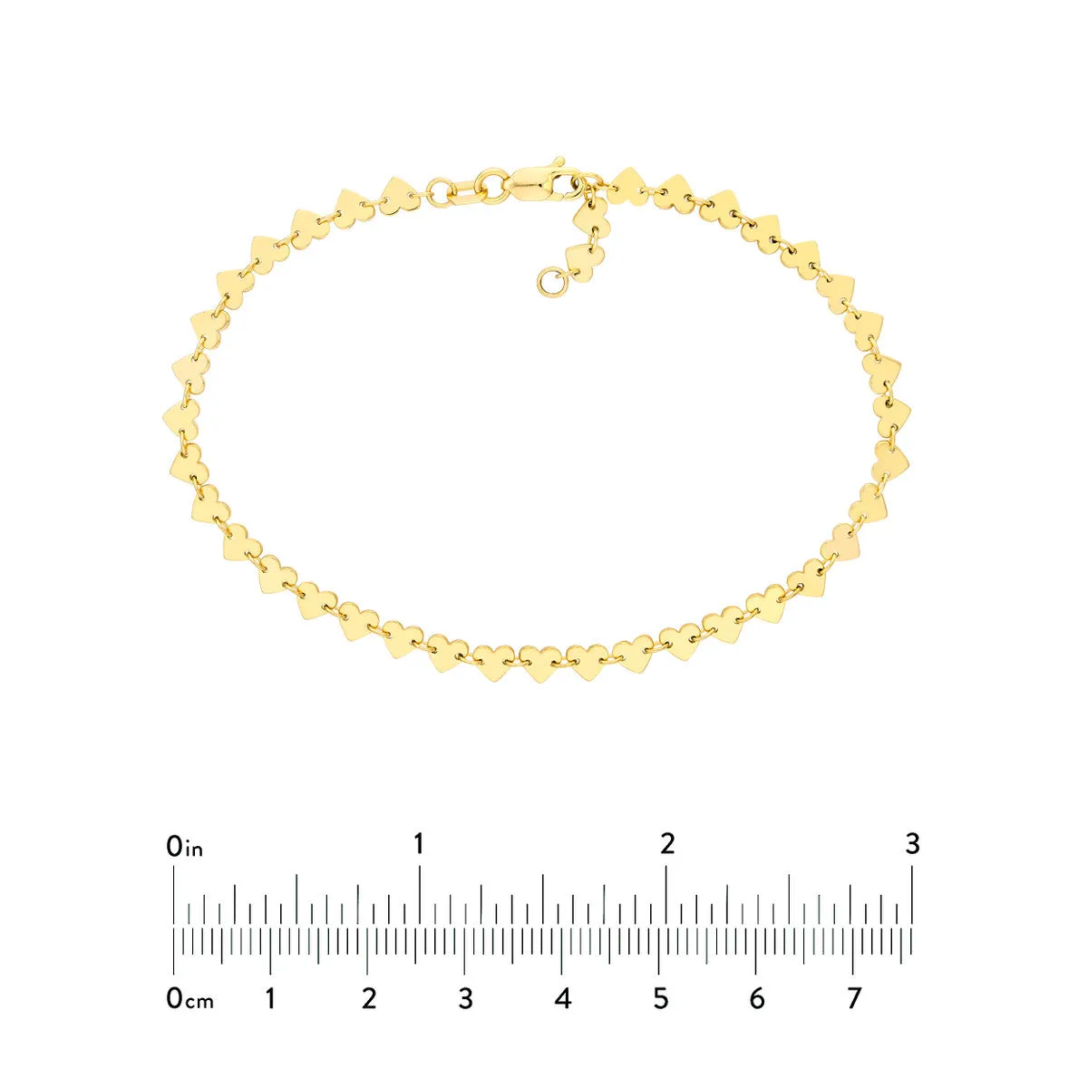 Side By Side Heart Station Bracelet 4690100