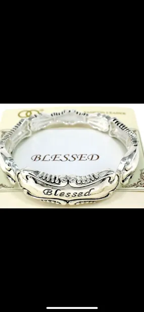 Silver Blessed Stretch Bracelet- 00