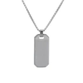 Silver Classic Dog Tag Necklace