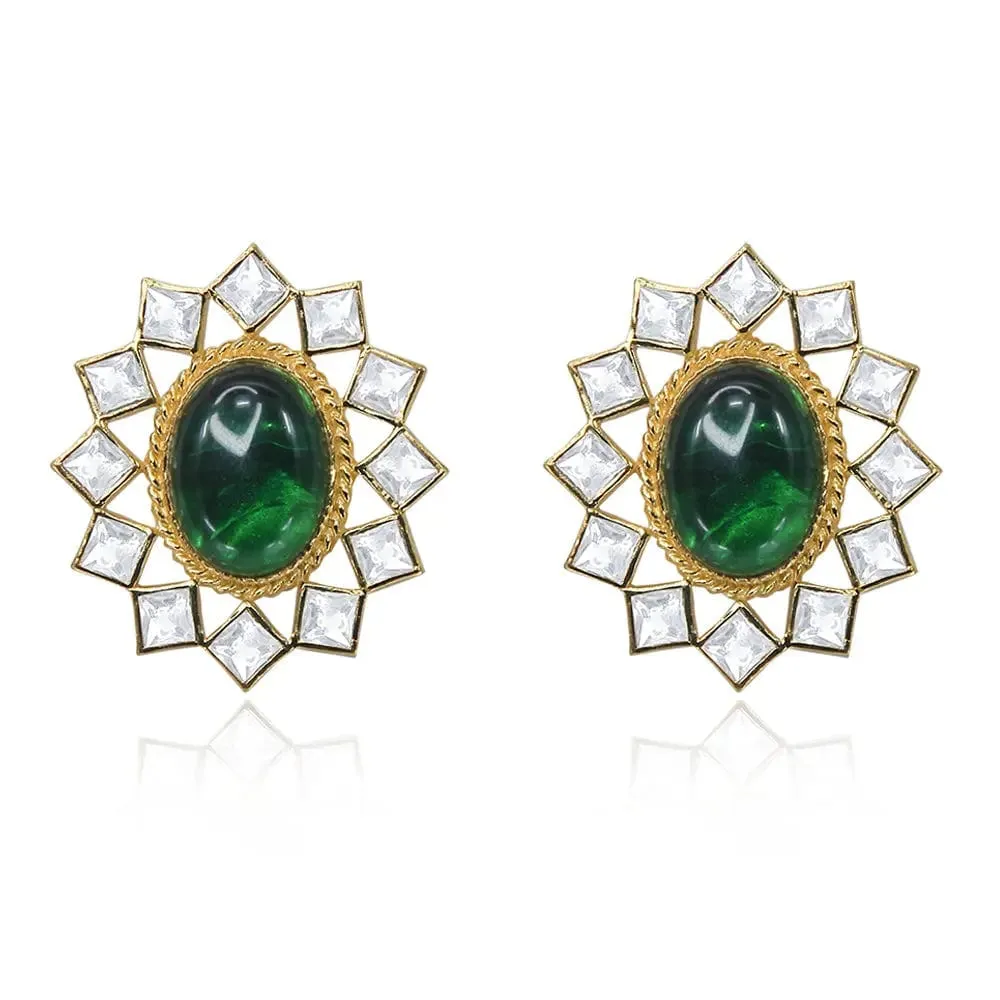 Silver Gold Plated Green Choker
