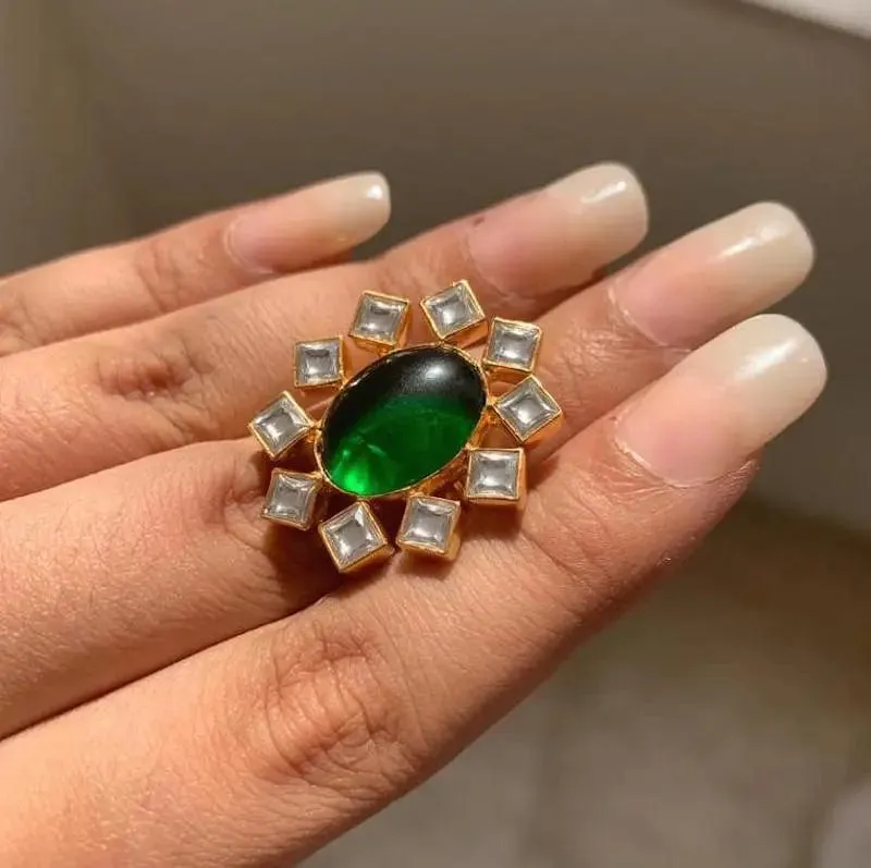 Silver Gold Plated Green Choker