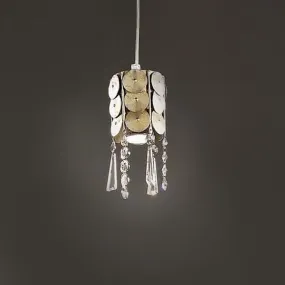 Silver metal pendant with premium Elements