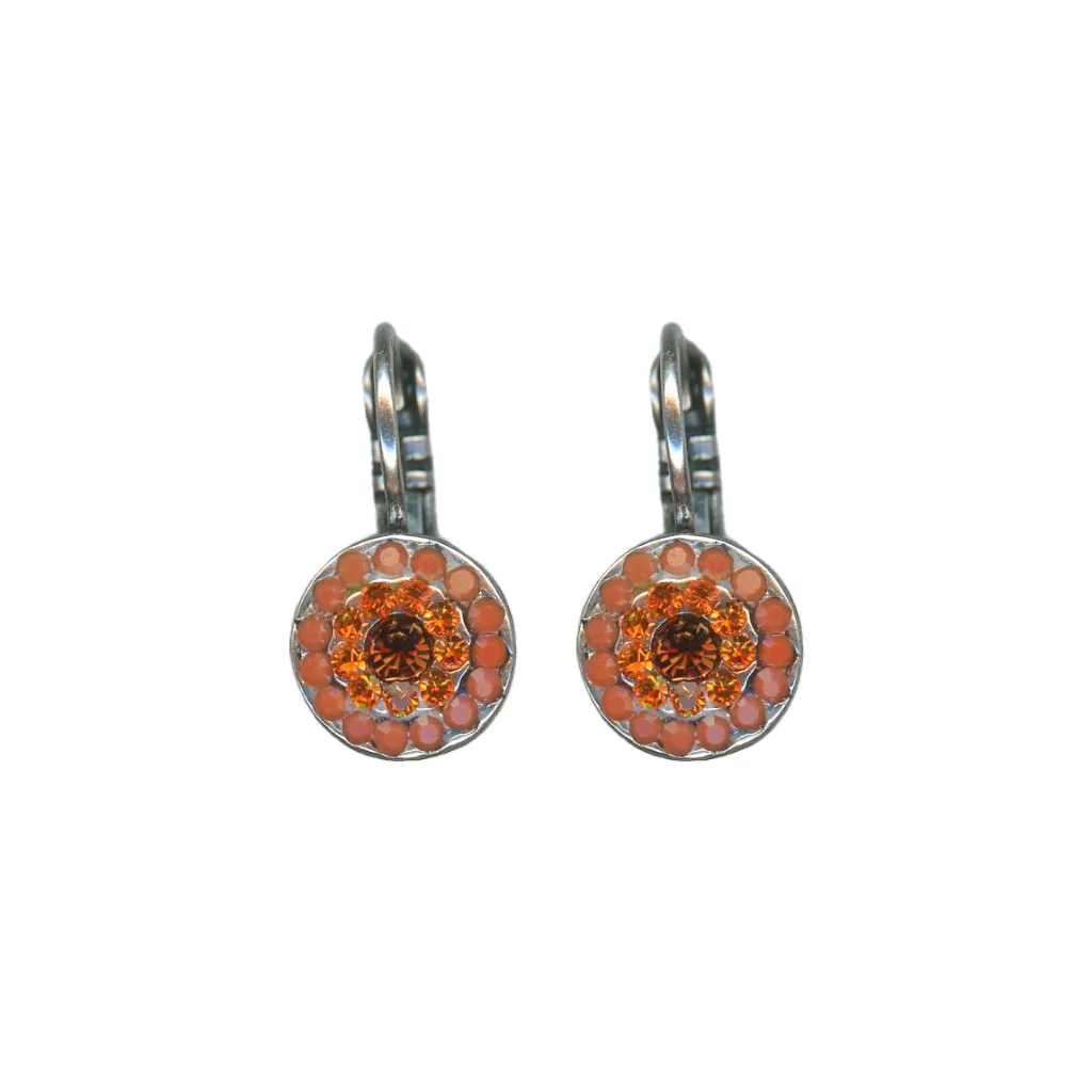 Small Pavé Leverback Earrings in "Pumpkin Spice" *Custom*
