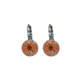 Small Pavé Leverback Earrings in "Pumpkin Spice" *Custom*