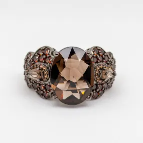 Smoky Quartz Ring in Sterling Silver