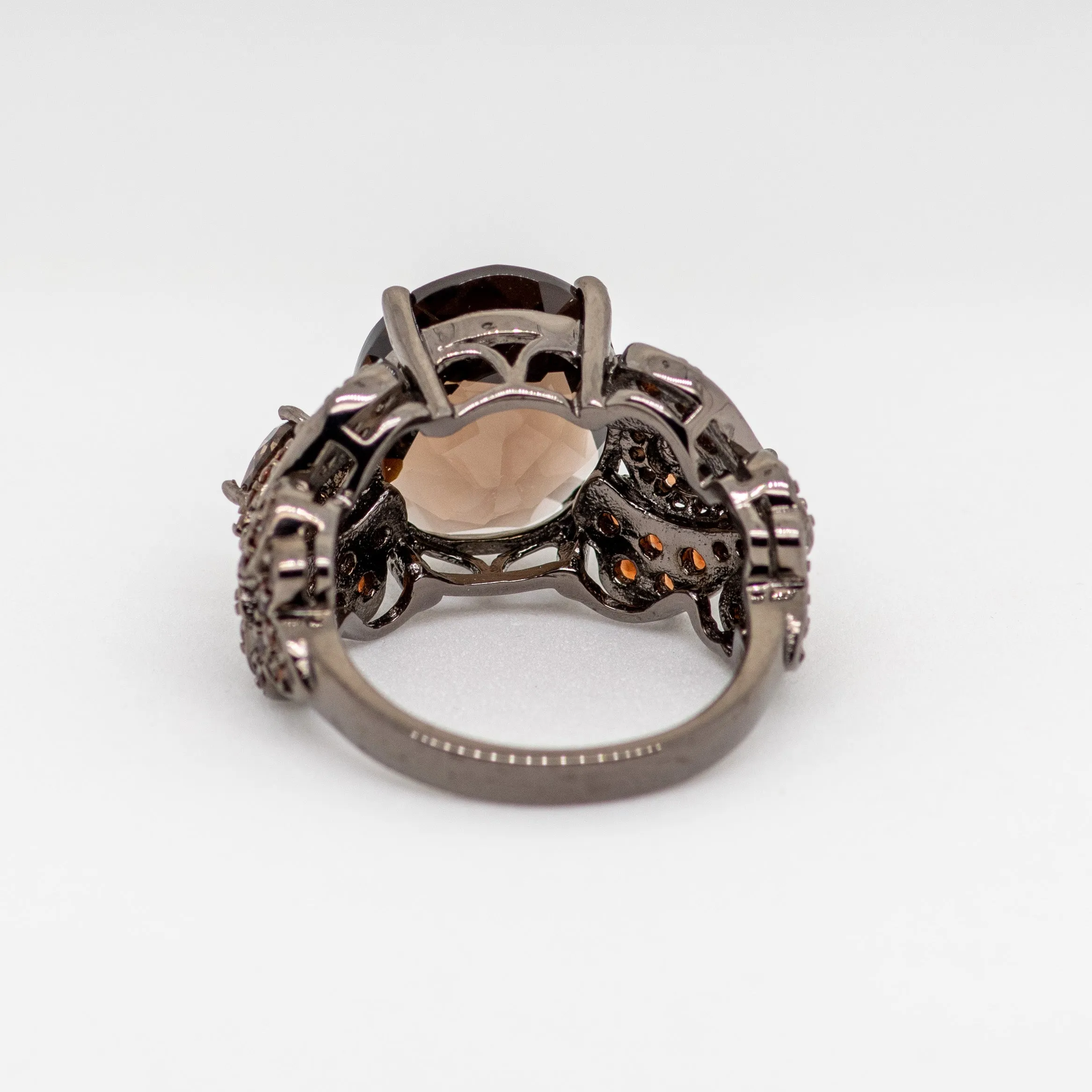 Smoky Quartz Ring in Sterling Silver
