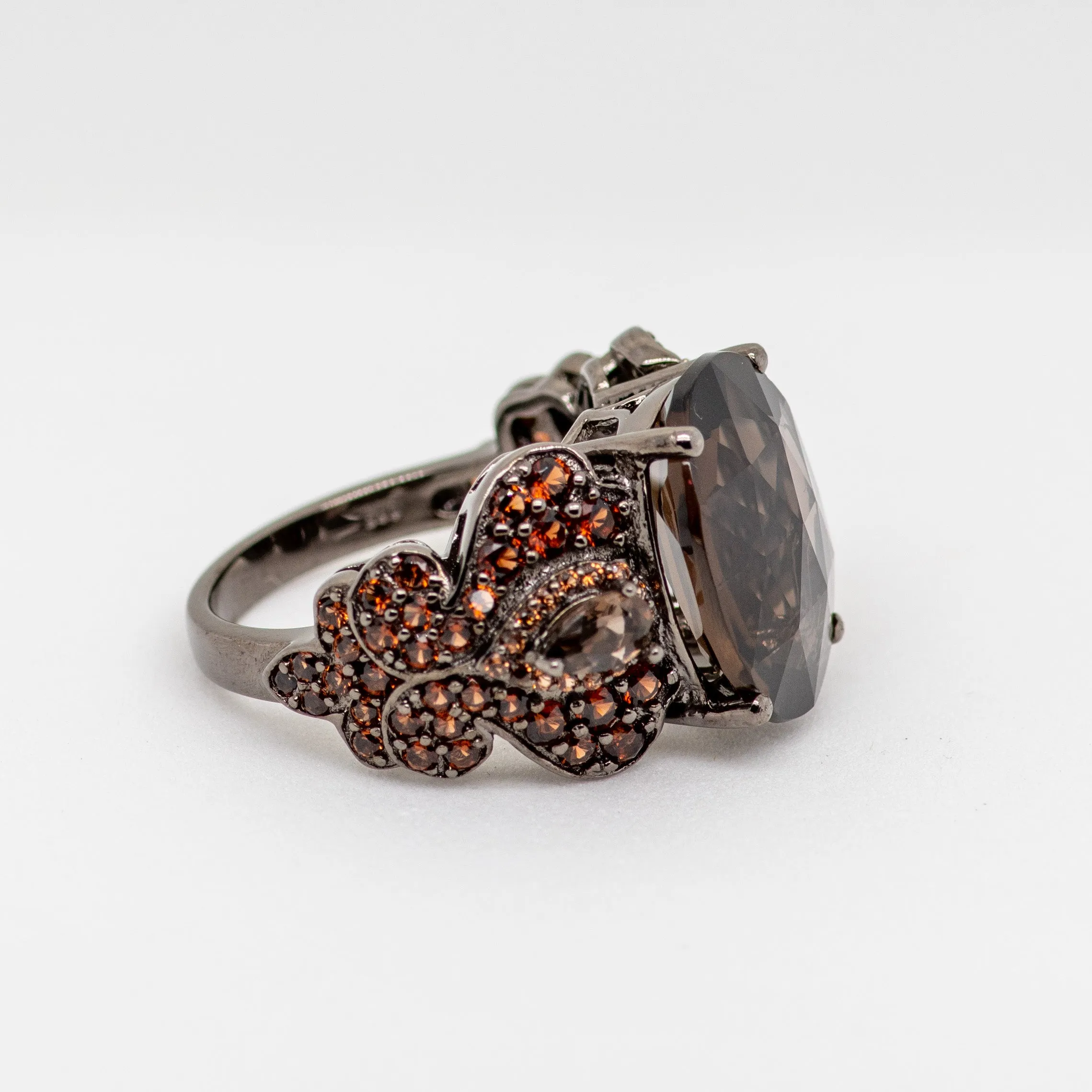 Smoky Quartz Ring in Sterling Silver